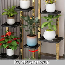 zktoermn 7-Tier Metal Plant Stand Indoor Outdoor, Large Tiered Shelf for Plants/Flowers, for Patio, Balcony, Living Room, Bedroom(Natural)