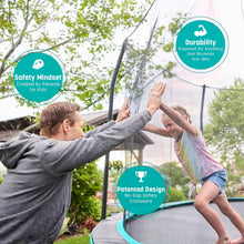 Skywalker Trampolines 12 FT Round Trampoline with Safety Enclosure Teal