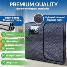 Durasage Portable Full Size Infrared Sauna 2-Person Gray