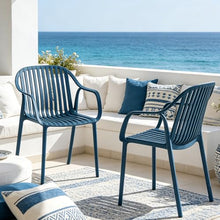 Xdeco UV-Resistant Outdoor Dining Chairs, Set of 4(Blue)