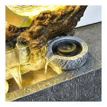 Outdoor Water Fountain Floor Standing Water Fountain, Feng Shui Office Home Decor(White)
