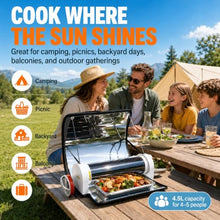 Solar Oven Portable Oven-4.5L Large Capacity Solar Cooker Outdoor Ovens Camping Stove with Thermometer For 5-8 People Backpacking Hiking Family Party