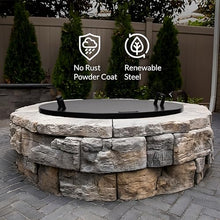 Fire Pit Round Cover Lid, 2mm Thickness, Fire Snuffer in Powder Coated Finish Rust Resistant, Drop-in Burner Fire Pit Pan Lid, Grill Fire Ring Lid with Handle, 40” inch Diameter by Good Directions