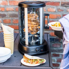 KJLYLPP Vertical Rotisserie Oven Grill,Electric Rotisserie Grill,360°Rotating Rotisserie Grill,1380w,21l BBQ Meat Machine,with Heat Resistant Door