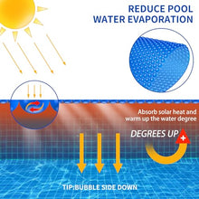 BigXwell Heavy-Duty Solar Pool Cover 16x24ft - 16Mil Blue