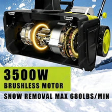 Electric Snow Blower with LED Lights,Nylon Spiral Blade 4batteries