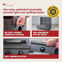 Tytus 2-in-1 Gas Grill 4-Burner, Pellet Smoker, Prep Cart, 721 sqin