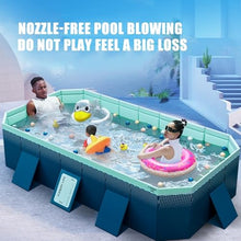 CHSUFBTY Portable Collapsible Swimming Pool - Quick Setup, Space-Saving Foldable Design, Double Drain - 3m Family Size(Green,102.3 * 64.9 * 21.6in)
