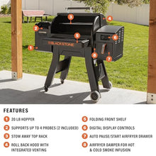 BLACKSTONE 2258 Pellet Grill/Air Fryer Combo Powder Coated Black