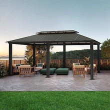 Paragon Outdoor 12’ x 20’ Santa Monica Hard Top Gazebo Black