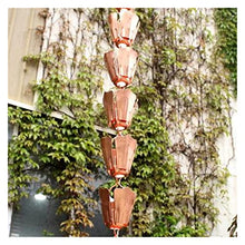 LZPHGB Rain Chain, Rain Chains for Downspouts Decorative Iron Gutter Chain 8.5ft Copper for Outside Functional and Replacement for for Exterior Gutters,A 2.6m