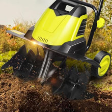MZGYYD Cordless Cultivator Rotavator,2400W Electric Garden Tiller with 6 Blades, Folding Rotary Motor Hoe for Lawn Patch Soil, Tillage Depth 22cm & Width 45cm