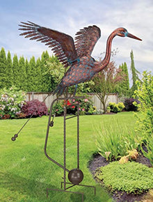 Regal Art & Gift Metal Rocker Stake, Kinetic Bird Sculpture Garden Yard Art