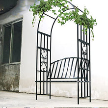 Garden Arch with Metal Frame,Arch Backdrop Stand,for Climbing Planting Plant Stand in Garden Yard Outdoor (Color : Black)