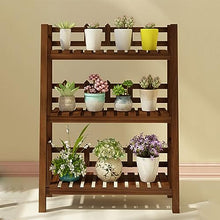 ZOCWJK Indoor Plant Stand for Multiple Plants 3 Tier Wood Corner Plant Shelf Rack Simple Outdoor Flower Pot Stand Holder,A-100cm