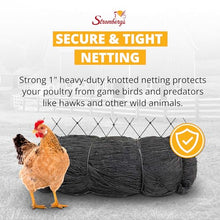 Stromberg's 1" Knotted Heavy Duty Game Bird Netting Black