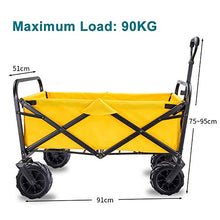 Camping cart, Garden Transport Trolley Folding Camping with Lining4-Wheel
