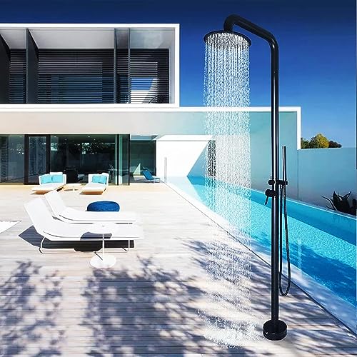 CFDZCP Outdoor Shower kit Outdoor Garden Shower with Rain Shower & Hand Shower, Portable, Outside Shower Station Fixture for Outdoor Backyard Poolside Beach Pool Spa