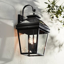Stratton Street 22" Black Traditional Outdoor Lantern Wall Light Fixture