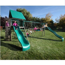 Lifetime Double Slide Deluxe Play Set Earthtone