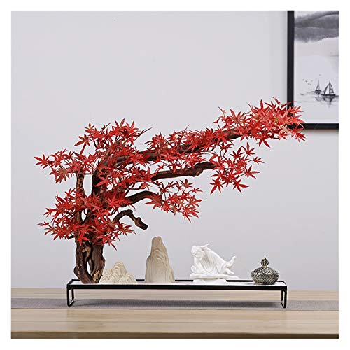 Simulation Maple Leaf Bonsai Ornaments Living Room Office Porch Aisle Potted Micro Landscape Ornaments House Plant (Color : H) (D)
