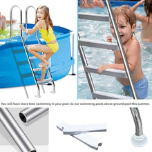 BDJSN Above Ground Pool Ladder, 4 Steps Stainless Steel Double Sided Escalator with Anti-Slip Feet, Heavy Duty Swimming Pool Water Ladder, Load Capacity 500lb