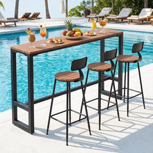 Outdoor Bar Table Weather Resistant Extra Long Patio Bar 47.2"-102.4"