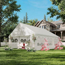 20x33 ft Heavy Duty Party Tent, Outdoor Wedding Canopy with Removable Sidewalls & Waterproof UV Roof, White Commercial Event Shelter for Backyard, Reception, Festival, Camping