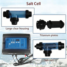 WYBYYDS Salt Chlorinator, 10/15/20/30/50G/H Chlorine Generator Auto-Stop When No Water, Smart Salt Chlorinator for Above Ground Pool & Hot Spring Pool 30g75m³