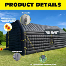 WARSUN Inflatable Nightclub Party Tent 30x20x13Ft Black
