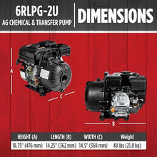 Red Lion 6RLPG-2U Gas Powered Ag Chemical Transfer Pump, 195 GPM, 212 cc
