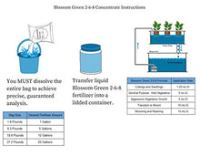 Greenway Biotech Hydroponics Bloom Booster Fertilizer for Blooming Stages- Blossom Green 2-6-8 Contains 2% Nitrogen 6% Potassium 8% Phosphorus Ideal for Plants, Flower- 37.4 Pounds