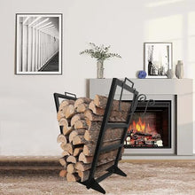 DOIBG Firewood Rack, Outdoor Indoor Firewood Log Rack, Small Wood Rack Holder for Fireplace, Metal Firewood Carrier Brackets for Campfire Garden Patio Storage