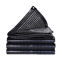 OKUOKA Tarpaulin Sun Protection Dust Cover Ship Cover Trailer Tarpaulin Galvanized Eyelet with Free Rope Outdoor Garden Plant Cover, 18 Sizes (Color : Black, Size : 4×10m)