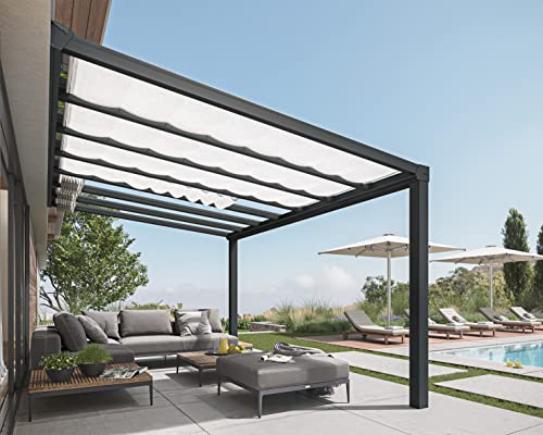 Palram Canopia Stockholm Patio Cover Roof Blinds 11 Ft. x 19 Ft. White