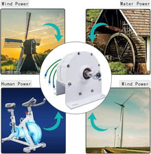 HUIZHITENGDA 24v,Portable Vertical Wind Power Turbine Generator Kit Low RPM 12V-220V Gearless Permanent Magnet AC Alternators (12000W)