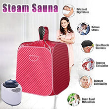 DKDZZXHUS 2L Portable Personal Steam Sauna Spa with Chair, 9-Level Temperature Control Timer and Steam Generator