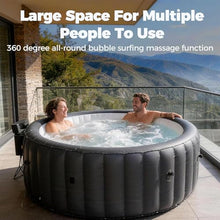 LADECNERHT Inflatable Hot Tub, Blowup Pool Hottub, with 150 Air Jets, Portable Outdoor Water SPA, Heater Pump, Filter Cartridges, Insulated Cover, Ground Cloth, 71" Round, 3-4 Person