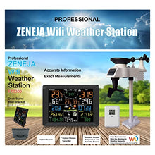 JDXQBLD Weather Station, Weather Station Internet Wireless Indoor Outdoor with Sensor Rain Gauge Weather Forecast Wind Gauge