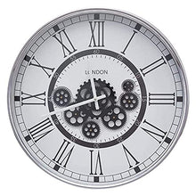 LIPJIA Wall Clock,Quartz Large Industrial Wind Gear Garden Clocks Outdoor Waterproof Iron Ornnts Outside Clock Outdoor Wall Clock