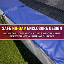 TruJump Kids Trampoline 12FT Square with Safety Enclosure Blue