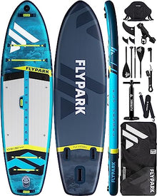FLYPARK Fishing Inflatable Paddle Board 10'8''x35'' Fishing SUP Stand Up Paddleboard Blue