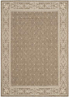 Safavieh Courtyard Collection Area Rug 6'7" x 9'6" Brown/Natural