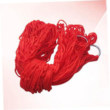 MaGiLL 3pcs Nylon Rope Mesh Hammock Patio Hanging Chair Rope Tree Hammock Rope Hammock Chair Hanging Nap Bed Nylon Mesh Hammock Meshy Rope Hammock Travel Red Outdoor Leisure Hanging Net