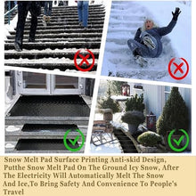 IOUYUP Outdoor Snow Melting Mats for Driveways and Stairs - Ice and Snow Removal with Power Cord - Safe & Durable Rubber Devise(25.4x90cmx5Pcs)