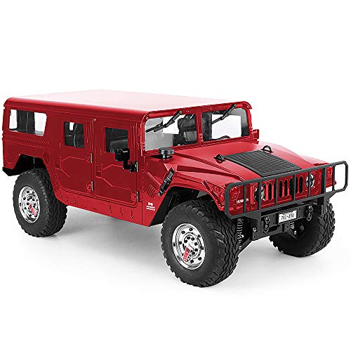 1/10 US GM Hummer H1 Military Truck 4WD Crawler RTR with Sound & Light Red