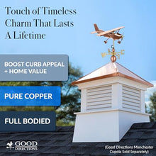 High Wing Plane Weathervane - Pure Copper by Good Directions