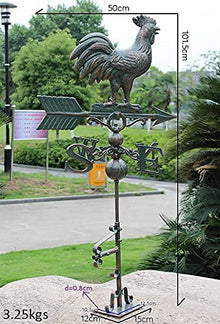 Weather Vane Vintage Home Large Design Cast Aluminium Wind Wind Direction (Color : 1 Size : 50cm W x 101.5cm H) (50cm W X 101.5cm H|1)