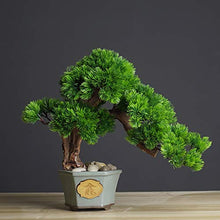 Podocarpus Bonsai Plant Fake Plant Decoration Used for Home Living Room Entrance Office Hotel Decoration House Plant (Color : Green)