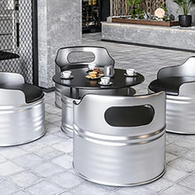 JOSOGO Outdoor Table and Chair Set, All-Weather PE Wicker/Metal Frame Bistro Furniture Set, Anti-Rust Space Saving Design for Courtyard Balcony(White 4A)
